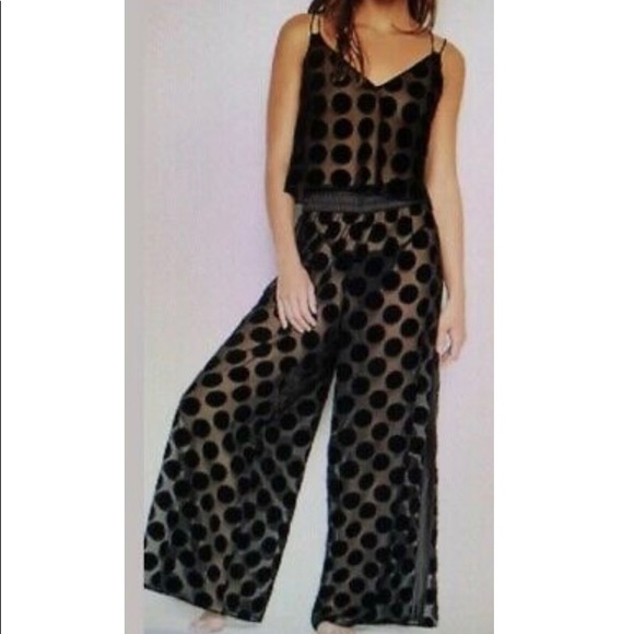 Victoria's Secret Pants - Victoria’s Secret sheer black polka dot pant SMALL